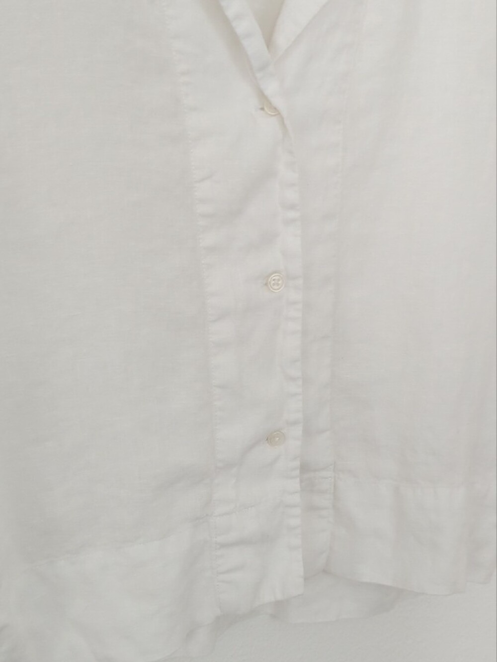 Quince Linen White Short Sleeve Button-Up Shirt - Picture 9 of 11